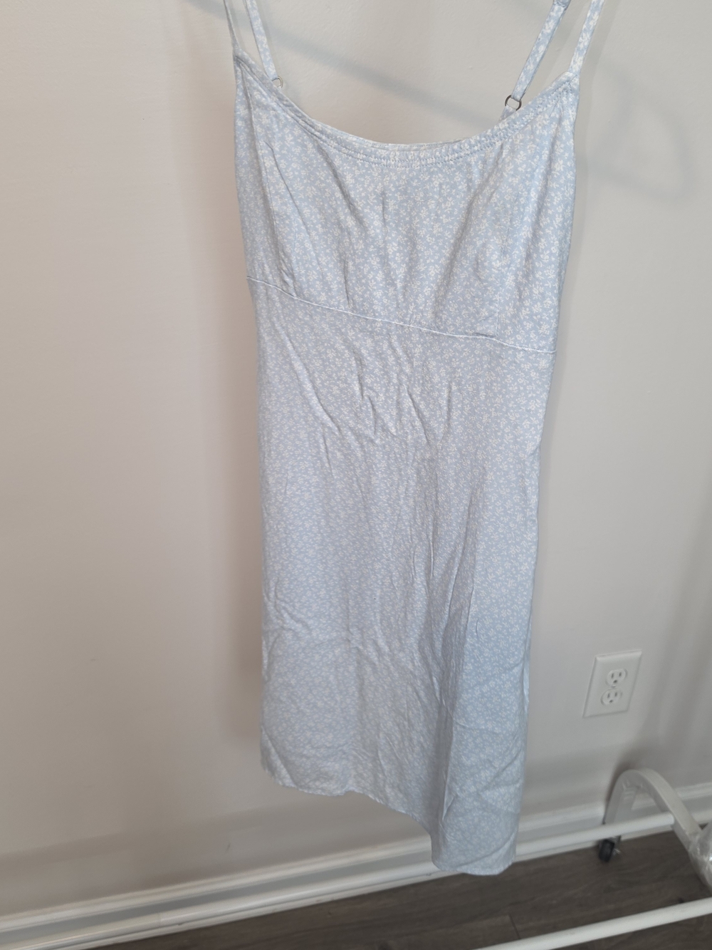 John Galt Pale Blue Floral Midi Slip Dress